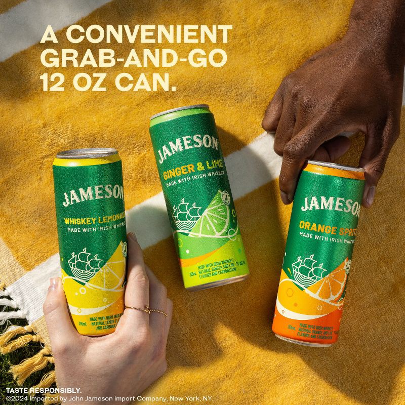 slide 5 of 10, Jameson Whiskey Lime RTD - 4pk/355ml Cans, 4 ct; 355 ml