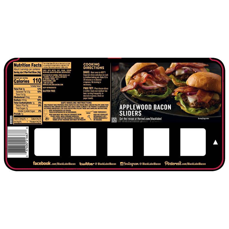 slide 2 of 6, Hormel Black Label Applewood Smoked Thick Cut Bacon - 12oz, 12 oz