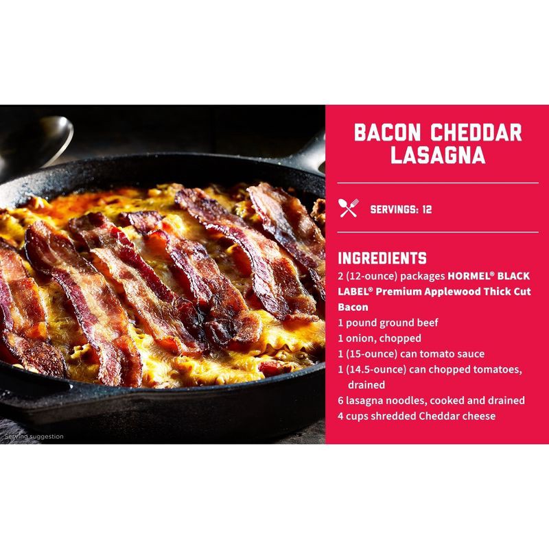 slide 7 of 7, Hormel Black Label Applewood Smoked Thick Cut Bacon - 12oz, 12 oz