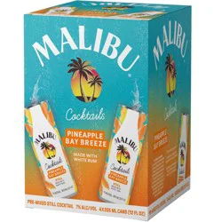 Malibu Pineapple Bay Breeze - 4pk/355ml Cans