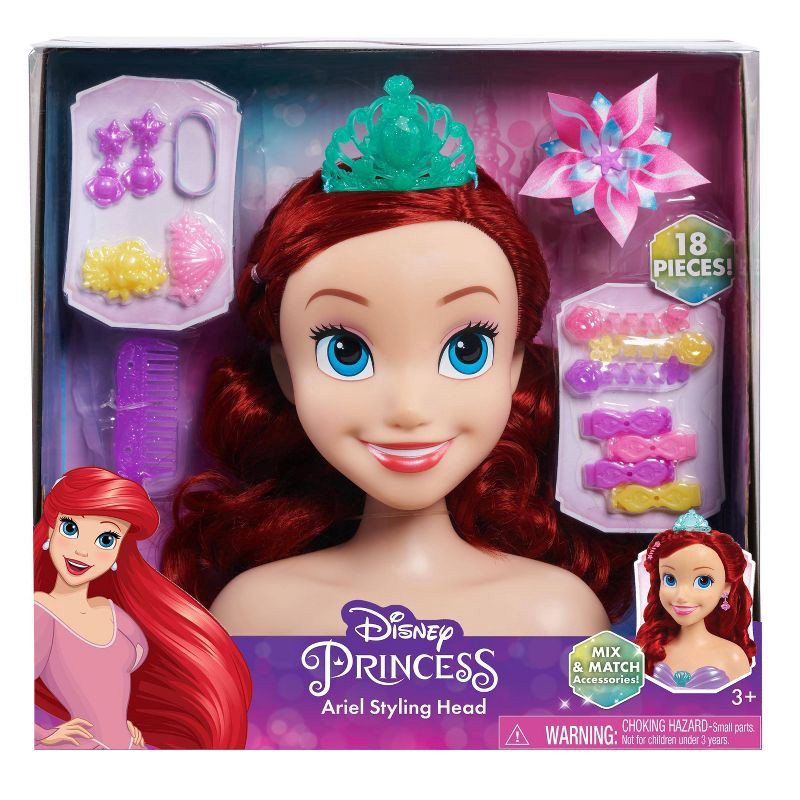 slide 6 of 7, Disney Princess Ariel Styling Head: The Little Mermaid Plastic Toy Styling Heads, 1 ct