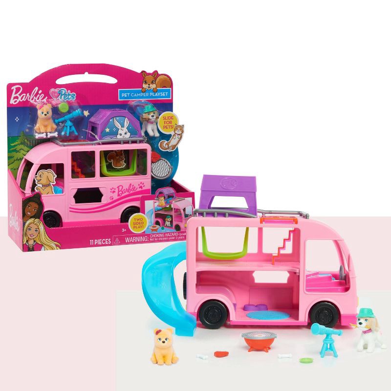 slide 1 of 5, Barbie Pet Camper Playset, 1 ct