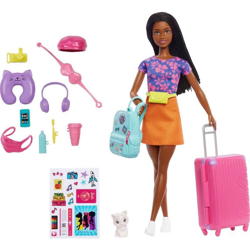 slide 1 of 6, Barbie "Brooklyn" Roberts Travel Playset, 1 ct