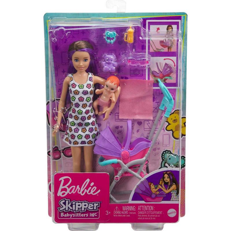 slide 6 of 6, Barbie Skipper Babysitters Inc. Playset - Straight Brunette Hair, 1 ct