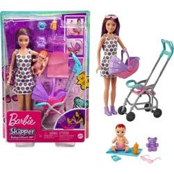 Barbie Skipper Babysitters Inc. Playset - Straight Brunette Hair