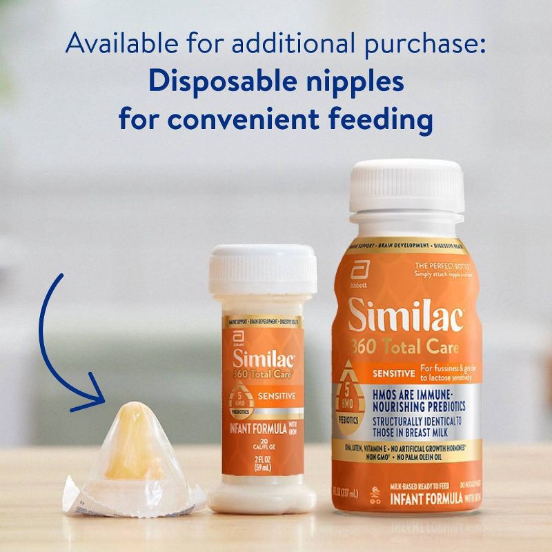 slide 12 of 14, Similac 360 Total Care Sensitive Non-GMO Ready to Feed Powder Infant Formula - 2 fl oz Each/12ct, 2 fl oz, 12 ct