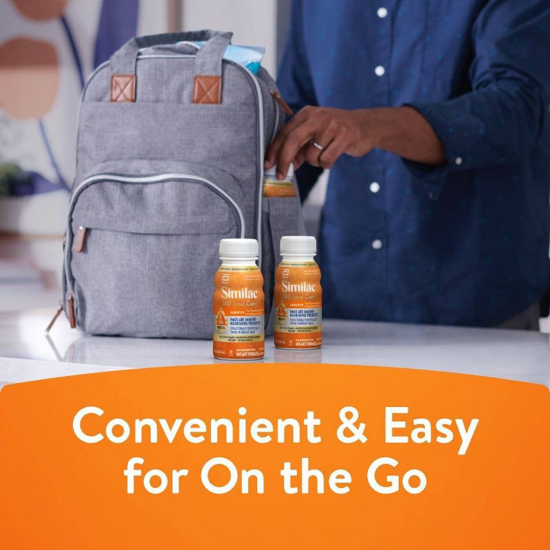 slide 14 of 15, Similac 360 Total Care Sensitive Non-GMO Ready to Feed Infant Formula Bottles - 8 fl oz Each/6ct, 6 ct; 8 fl oz