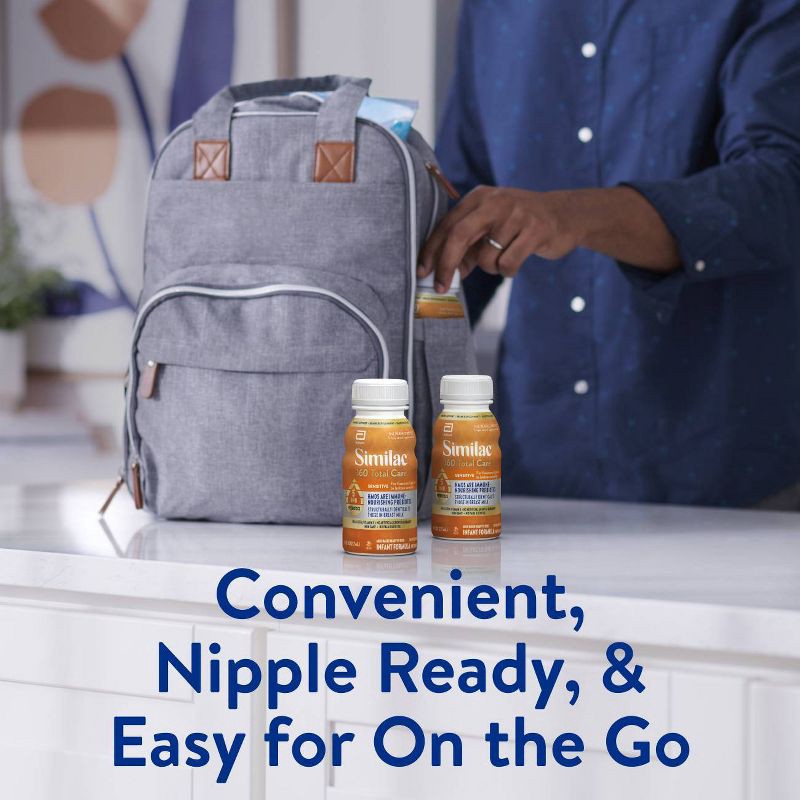 slide 4 of 15, Similac 360 Total Care Sensitive Non-GMO Ready to Feed Infant Formula Bottles - 8 fl oz Each/6ct, 6 ct; 8 fl oz