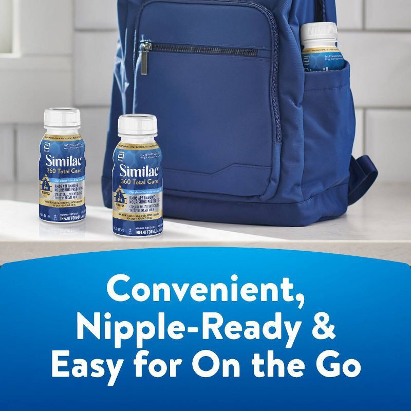 slide 4 of 13, Similac 360 Total Care Non-GMO Ready to Feed Infant Formula Bottles - 8 fl oz Each/6ct, 6 ct; 8 fl oz