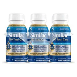 Similac 360 Total Care Non-GMO Ready to Feed Infant Formula Bottles - 8 fl oz Each/6ct
