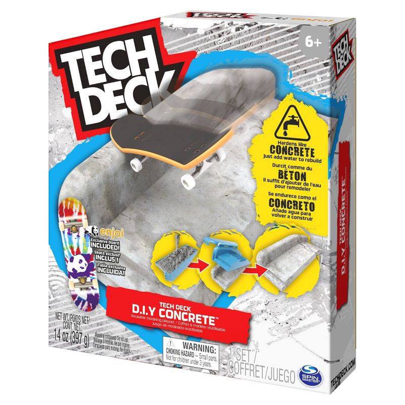 slide 10 of 11, Tech Deck D.I.Y Concrete Reusable Modeling Playset, 1 ct