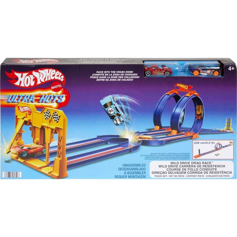 slide 10 of 13, Hot Wheels Ultra Hots Wild Drive Drag Race Trackset, 1 ct