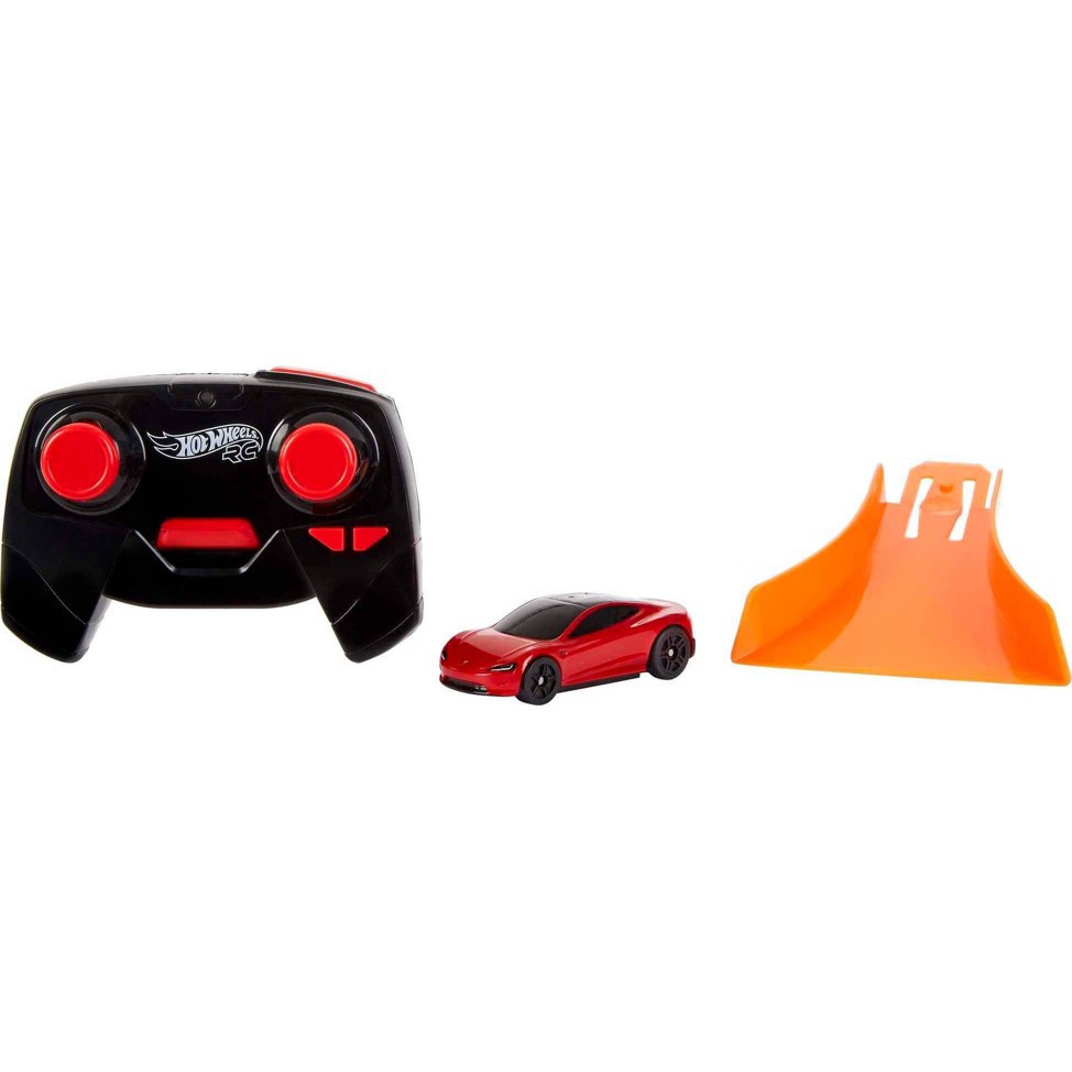 slide 1 of 5, Hot Wheels 1:64 Scale Remote Control Tesla Roadster Vehicle, 1 ct
