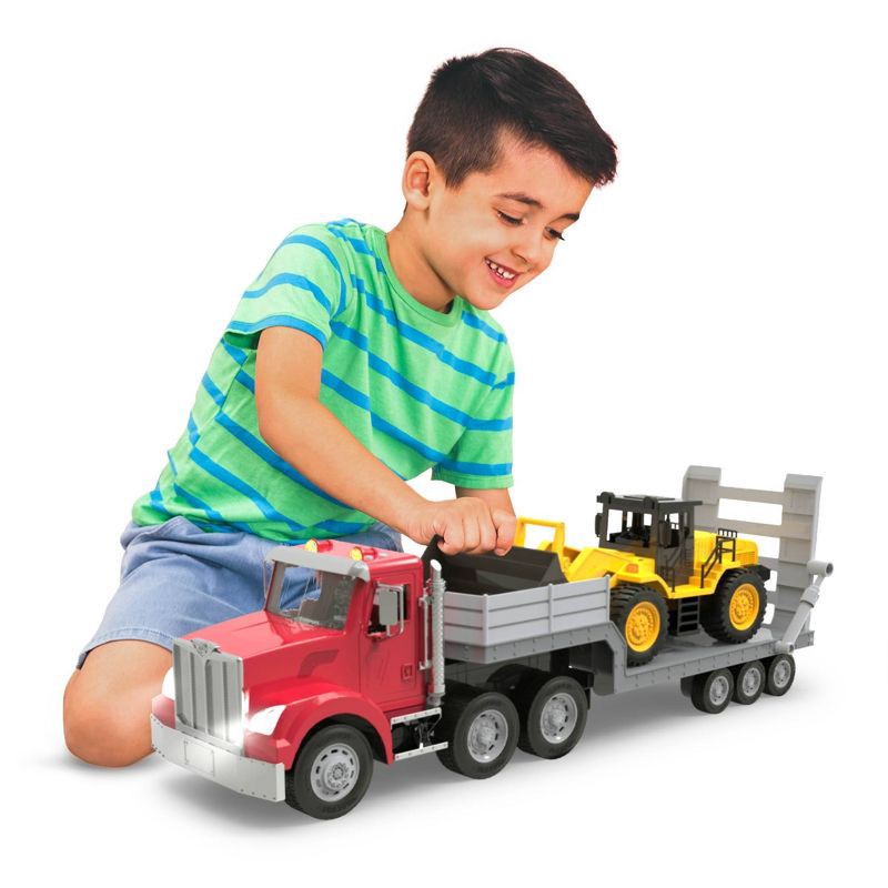 slide 2 of 9, DRIVEN by Battat – Jumbo Carrier Truck with Midrange Front End Loader: Metal & Plastic Toy Vehicle Set, 1 ct