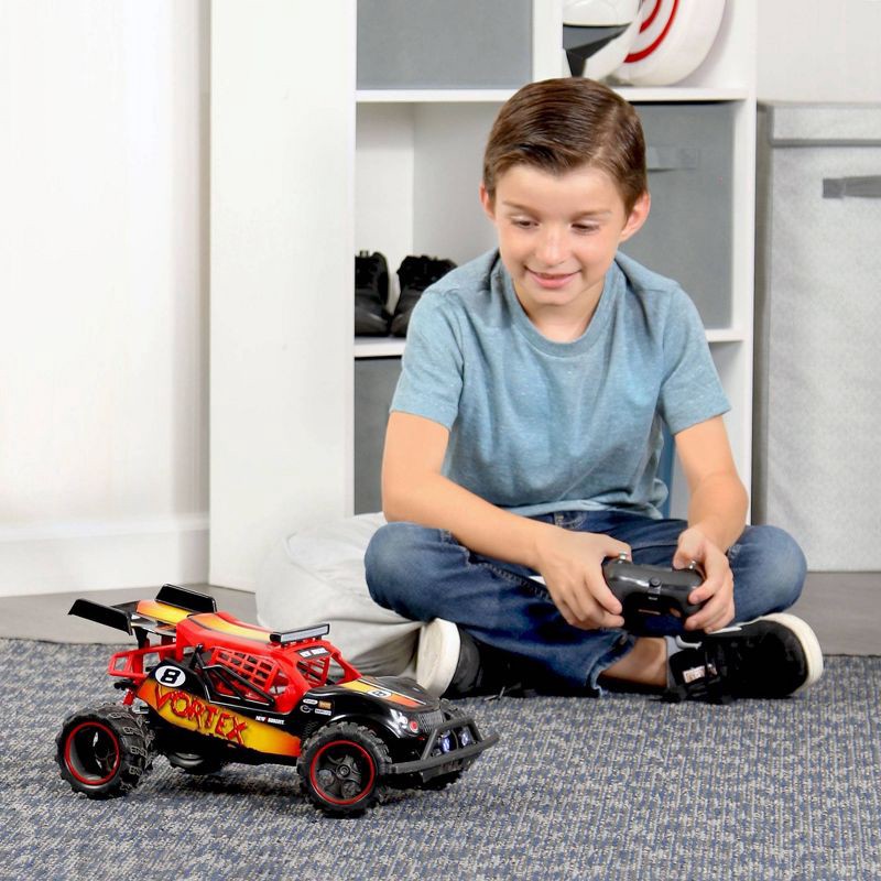 slide 12 of 12, New Bright RC Black Vortex Buggy - 1:14 Scale: Rechargeable Remote Control with USB Charging & LED Lights, 1 ct