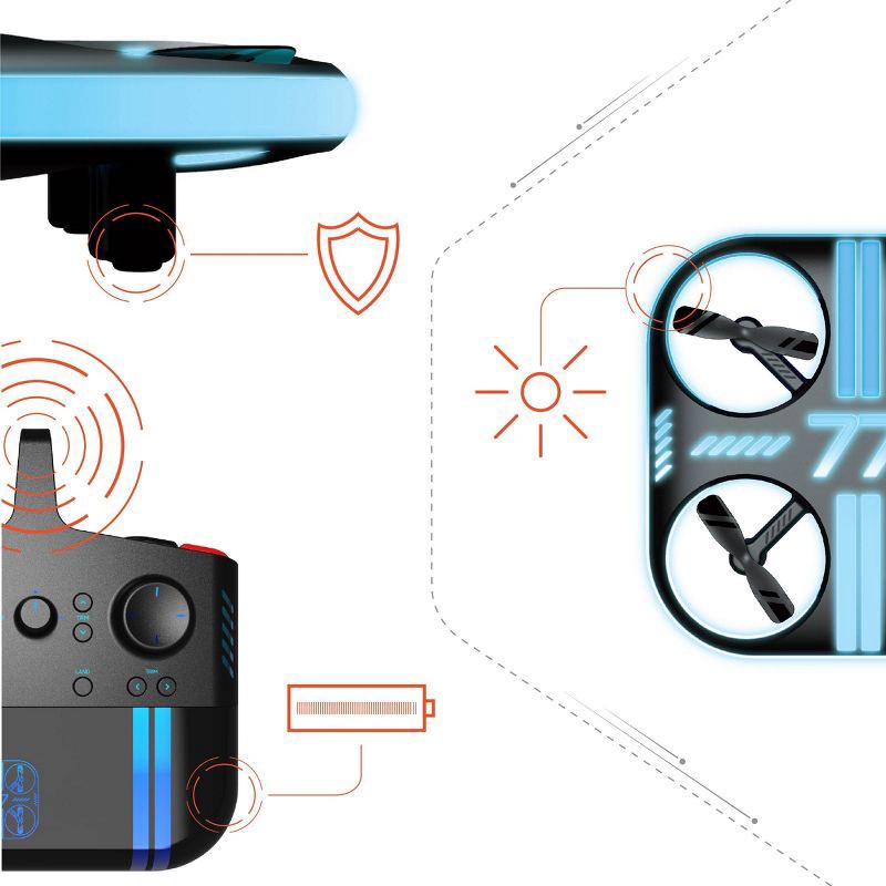 slide 5 of 7, Sharper Image Drone - Lumo Glow Stunt, 1 ct