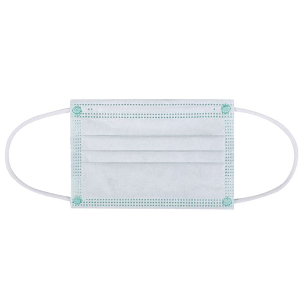 slide 6 of 8, Kata 3-Ply Pleated Disposable Children's Face Masks, One Size, Green, Box Of 50 Masks, 50 ct