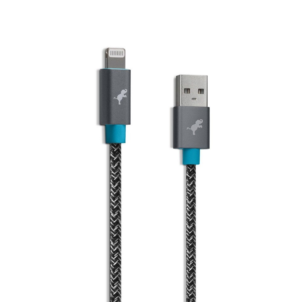 slide 2 of 3, Nimble PowerKnit USB-A to Lightning Cable 3.3', 1 ct
