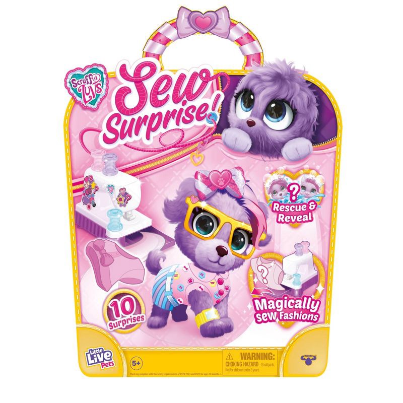 slide 1 of 1, Little Live Pets Scruff-a-Luvs Sew Surprise Fashion Plush - Purple, 1 ct