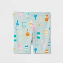 Toddler Girls' Ice Cream Bike Shorts - Cat & Jack Mint 5T