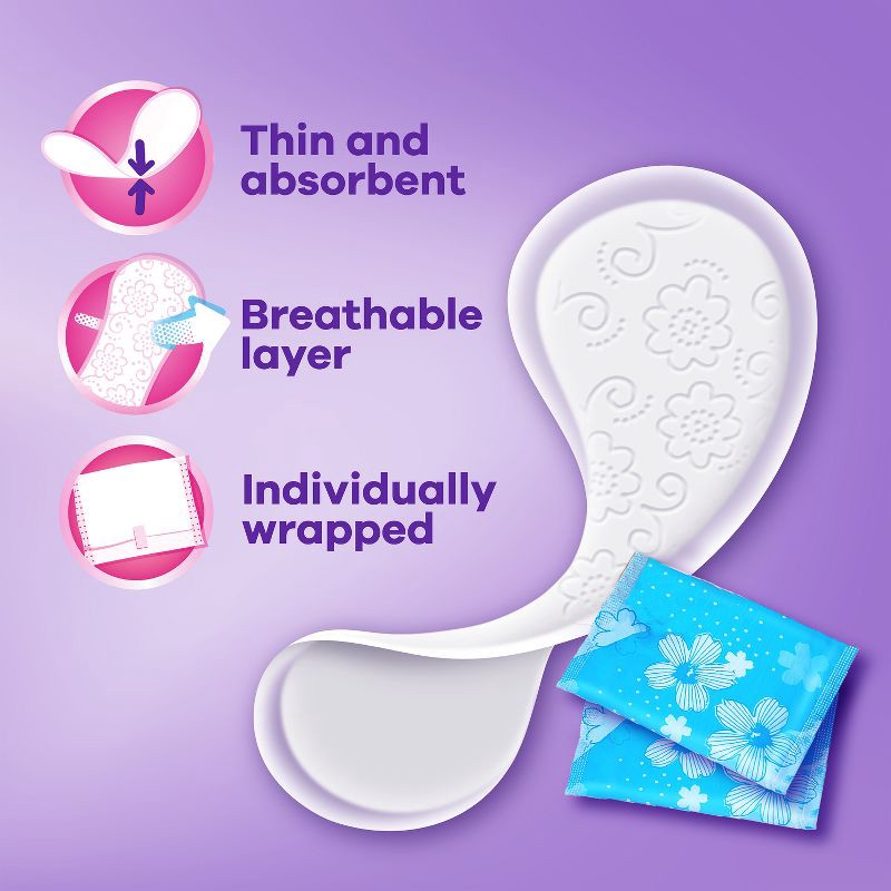 slide 2 of 10, Always Dailies Thin Unscented Panty Liners - Regular - 72ct, 72 ct