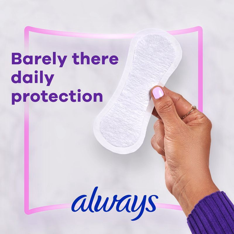 slide 3 of 8, Always Dailies Thin Unscented Panty Liners - Regular - 72ct, 72 ct