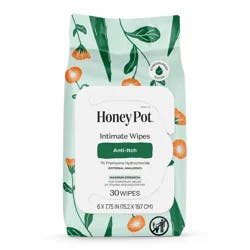 The Honey Pot Company Anti Itch Intimate Wipes - 30ct