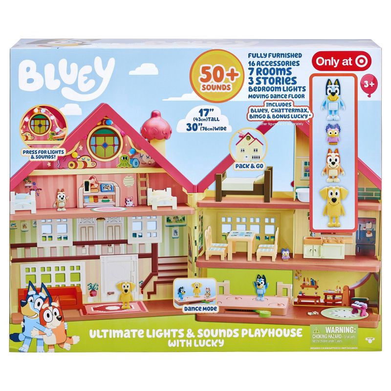 slide 1 of 10, Bluey Ultimate Lights & Sounds Playhouse with Lucky, 1 ct