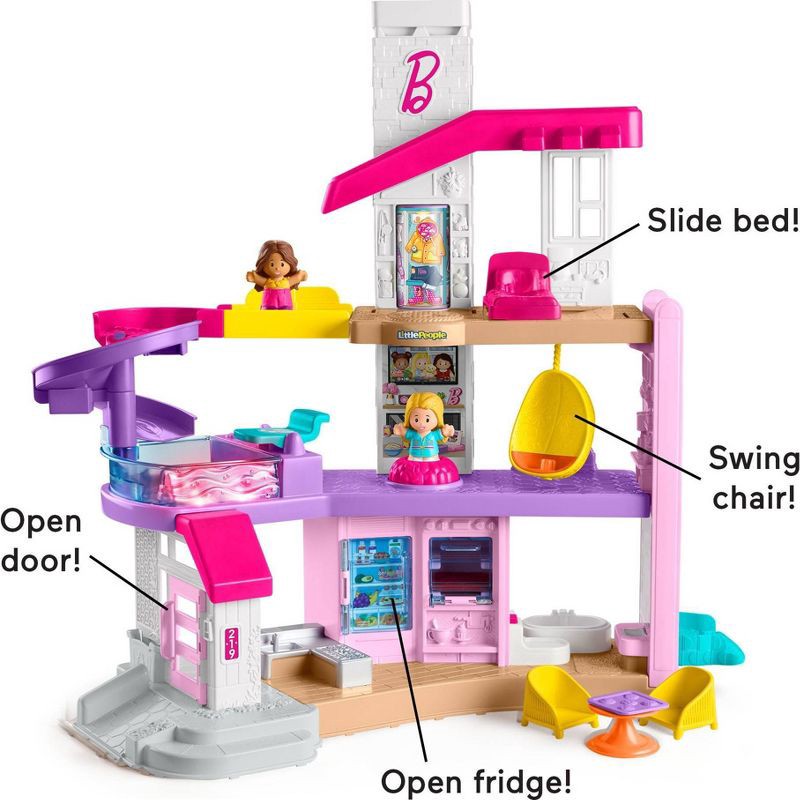 slide 5 of 6, Fisher-Price Little People Barbie Little Dreamhouse Interactive Playset, 1 ct