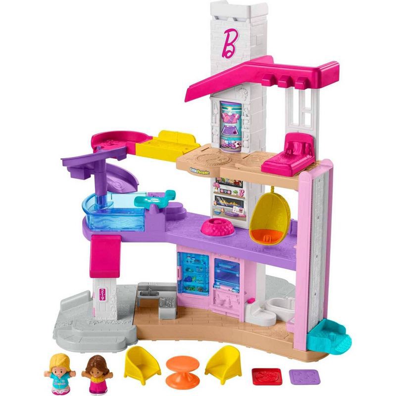 slide 1 of 6, Fisher-Price Little People Barbie Little Dreamhouse Interactive Playset, 1 ct