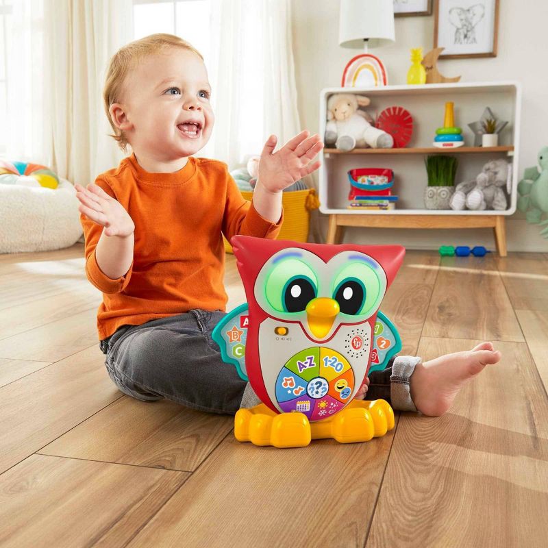 slide 2 of 6, Fisher-Price Linkimals Light Up & Learn Owl Interactive Musical Learning Toy, 1 ct