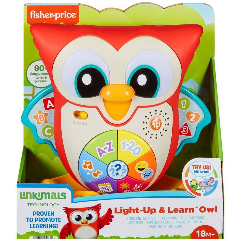 slide 6 of 6, Fisher-Price Linkimals Light Up & Learn Owl Interactive Musical Learning Toy, 1 ct