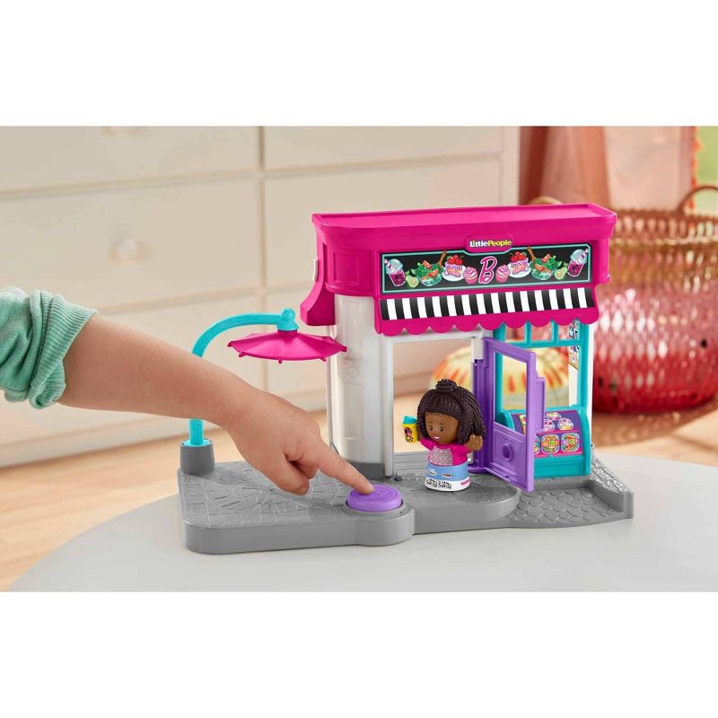 slide 3 of 6, Fisher-Price Little People Barbie City Adventures Cafe and Cab Playset, 1 ct