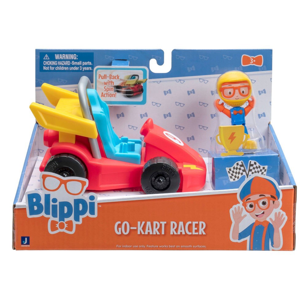 slide 5 of 8, Blippi Go-Kart Pull Back, 1 ct