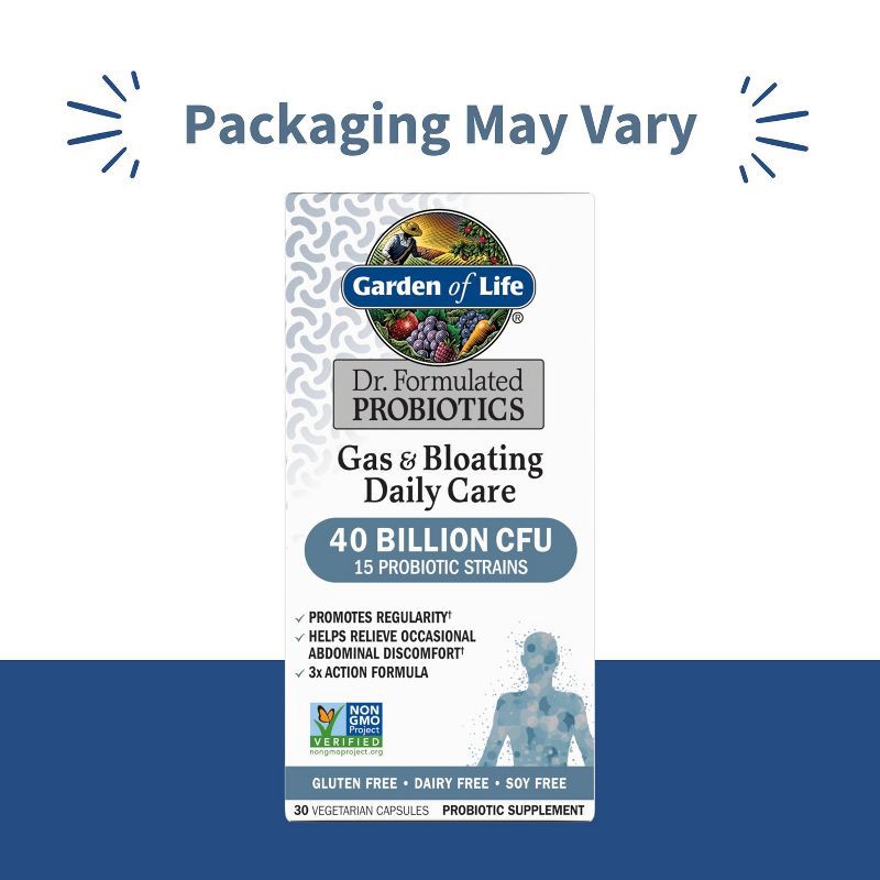 slide 5 of 7, Garden of Life Gas & Bloating Relief Probiotic Capsules - 30ct, 30 ct