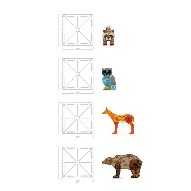 slide 4 of 5, MAGNA-TILES Forest Animals, 1 ct