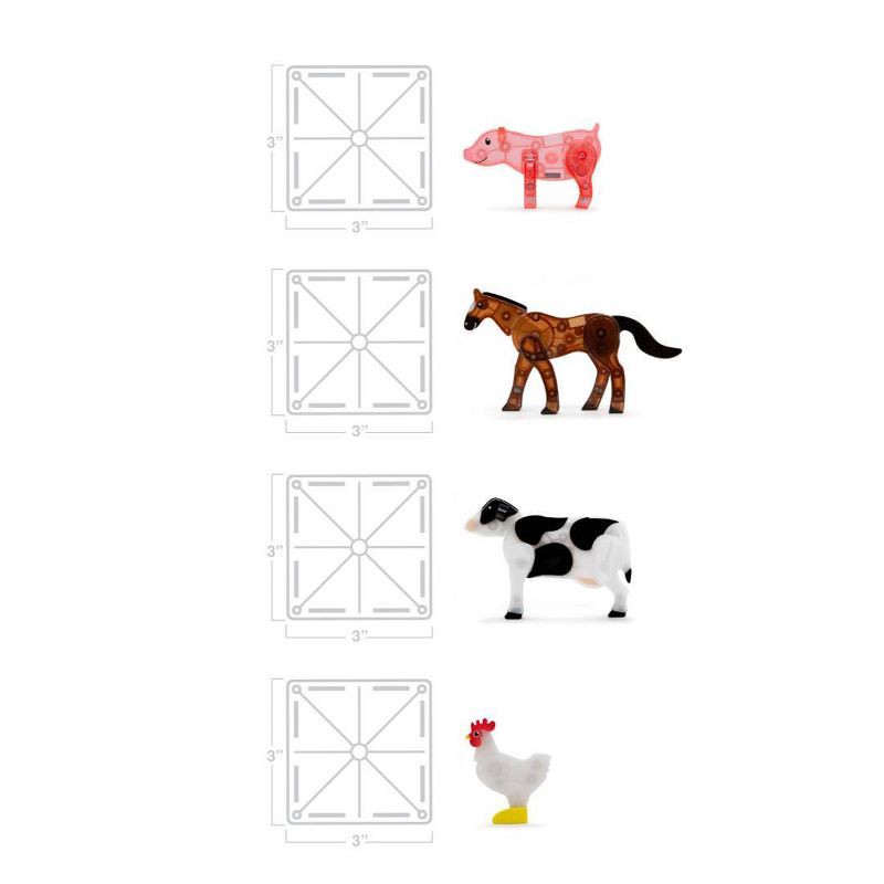slide 2 of 5, MAGNA-TILES Farm Animals, 1 ct