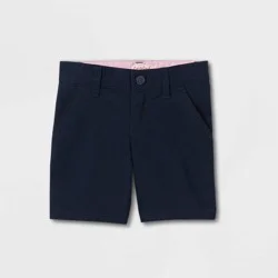 Toddler Girls' Uniform Chino Shorts - Cat & Jack™ Navy Blue 4T