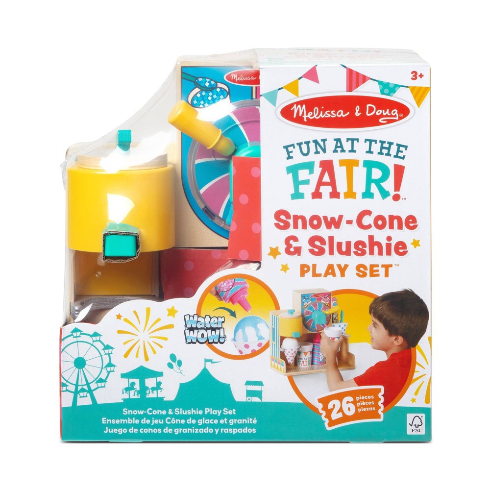slide 17 of 17, Melissa & Doug Fun at the Fair! Wooden Snow-Cone and Slushie Play Food Set, 1 ct
