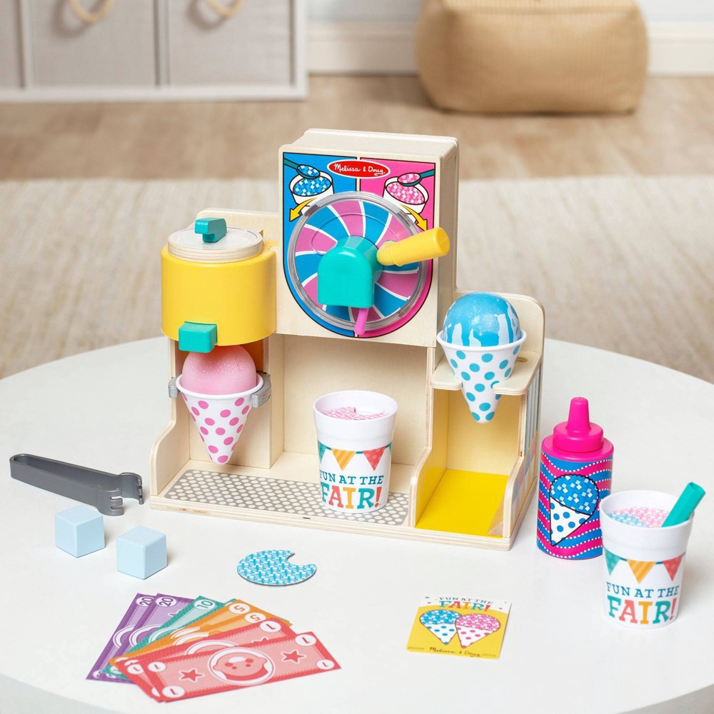 slide 8 of 17, Melissa & Doug Fun at the Fair! Wooden Snow-Cone and Slushie Play Food Set, 1 ct