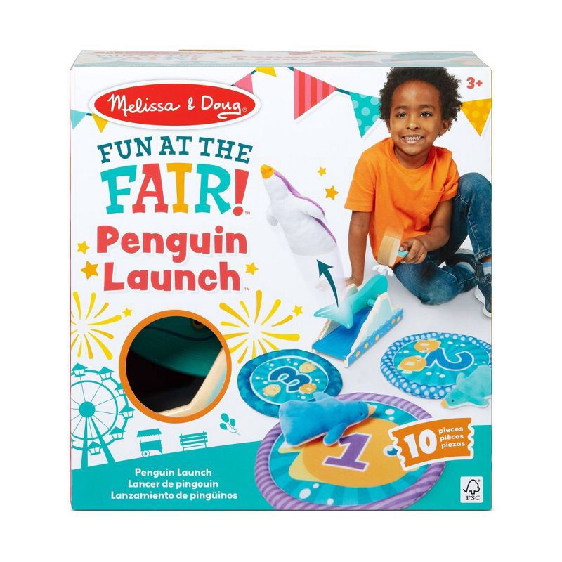 slide 4 of 9, Melissa & Doug Fun at the Fair! Penguin Launch & Land Game, 1 ct
