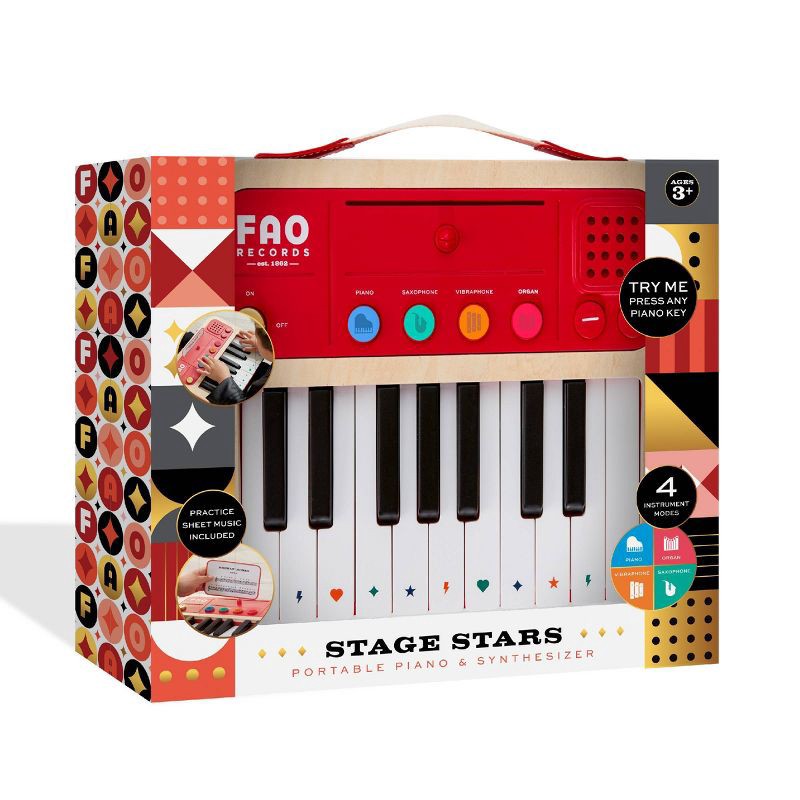 slide 8 of 8, FAO Schwarz Stage Stars Portable Piano and Synthesizer, 1 ct