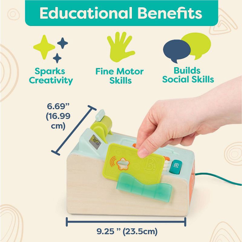 slide 4 of 11, B. toys Toy Cash Register - Mini Cashier Playset, 1 ct