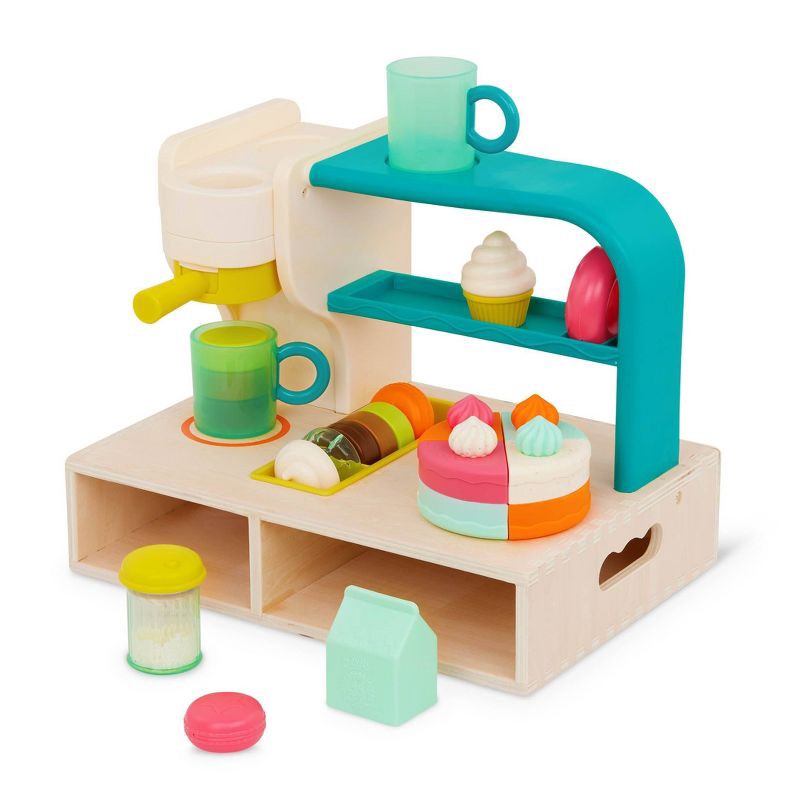 slide 6 of 6, B. toys - Café & Bakery Pretend Play Set - Mini Chef - Coffee Shop Playset, 1 ct