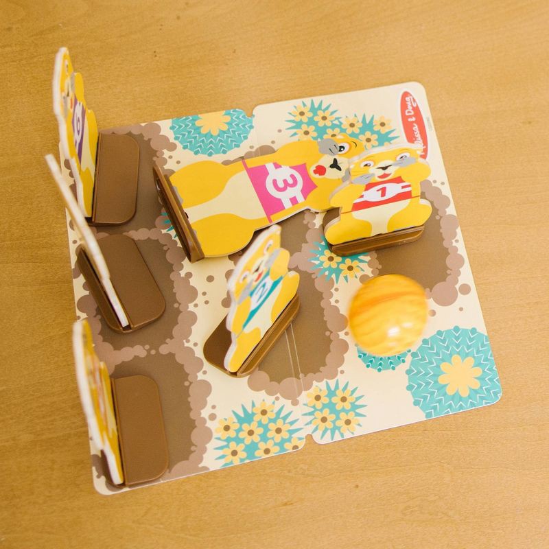 slide 8 of 9, Melissa & Doug Fun at the Fair! Wooden Armadillo Roll & Bowl Prairie Dog Bowling Game, 1 ct