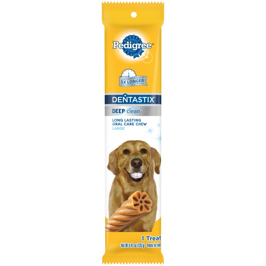 slide 1 of 1, Pedigree Dentastix Deep Clean Original Large Dog Treat, 4.41 oz