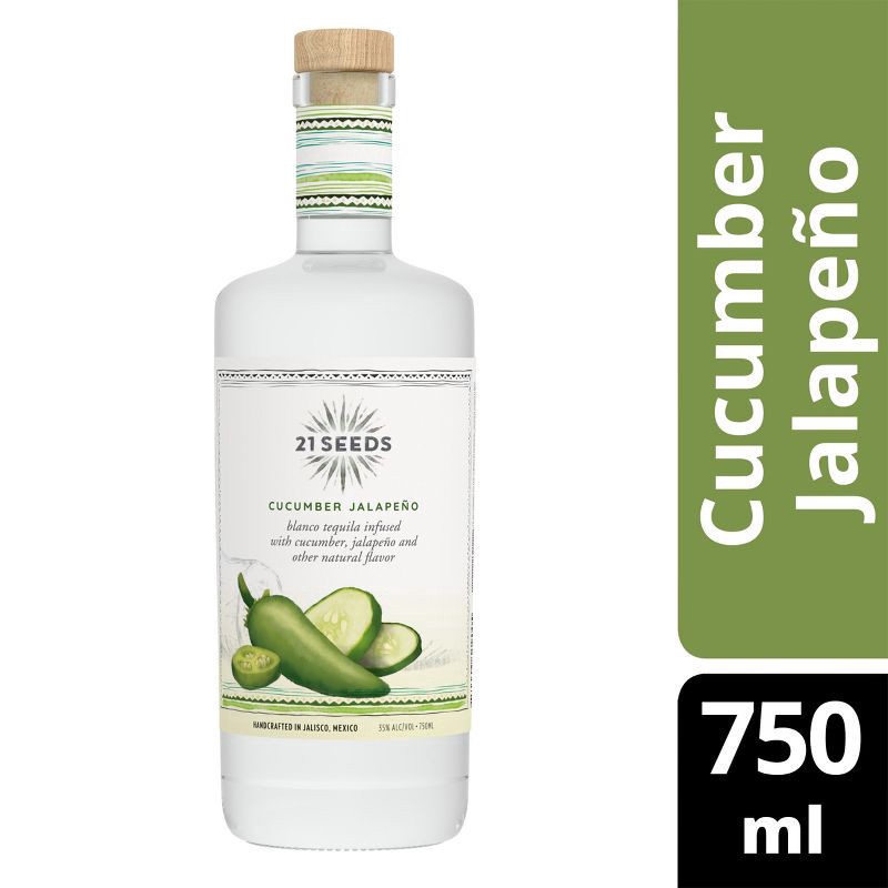 slide 1 of 19, 21SEEDS Cucumber Jalapeno Infused Tequila, 750 ml