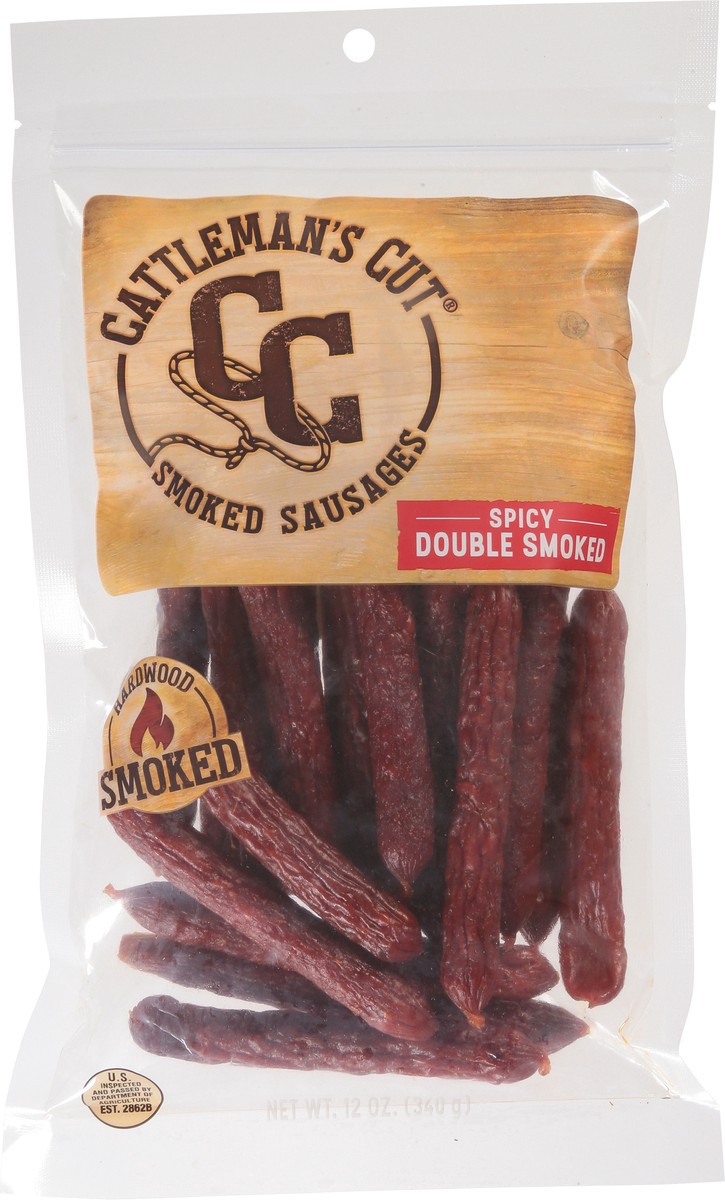 slide 6 of 9, Cattleman's Cut Spicy Double Smoked Sausages 12 oz, 12 oz