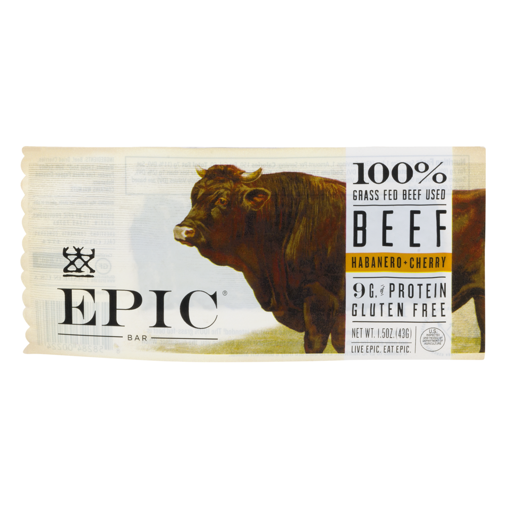 slide 1 of 6, Epic Beef Habanero & Cherry Bar, 1.5 oz