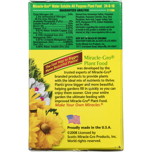 slide 2 of 9, Miracle-Gro All Purpose Plant Food, 8 oz